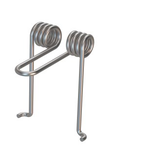 Spring for pivoting anchor roller