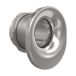 Thru-hull anchor line guide w/nut